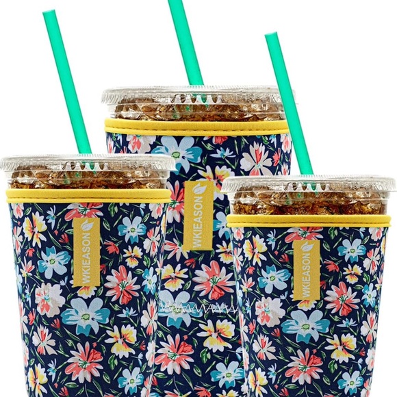 Iced Coffee Insulated Sleeve Large, Medium, Small OS Never used (small flowers) - Picture 1 of 1